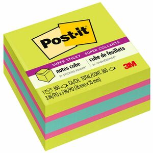 3"X3" Super Sticky Notes Cubes 821-892
