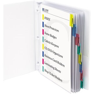 8 Tab Color Sheet Protectors 834-429