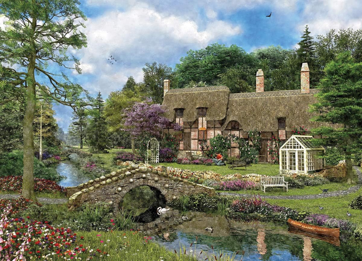 Cobble Walk Cottage 500 Large Piece Jigsaw Puzzle - Davison. Dominic 8500-0457_1