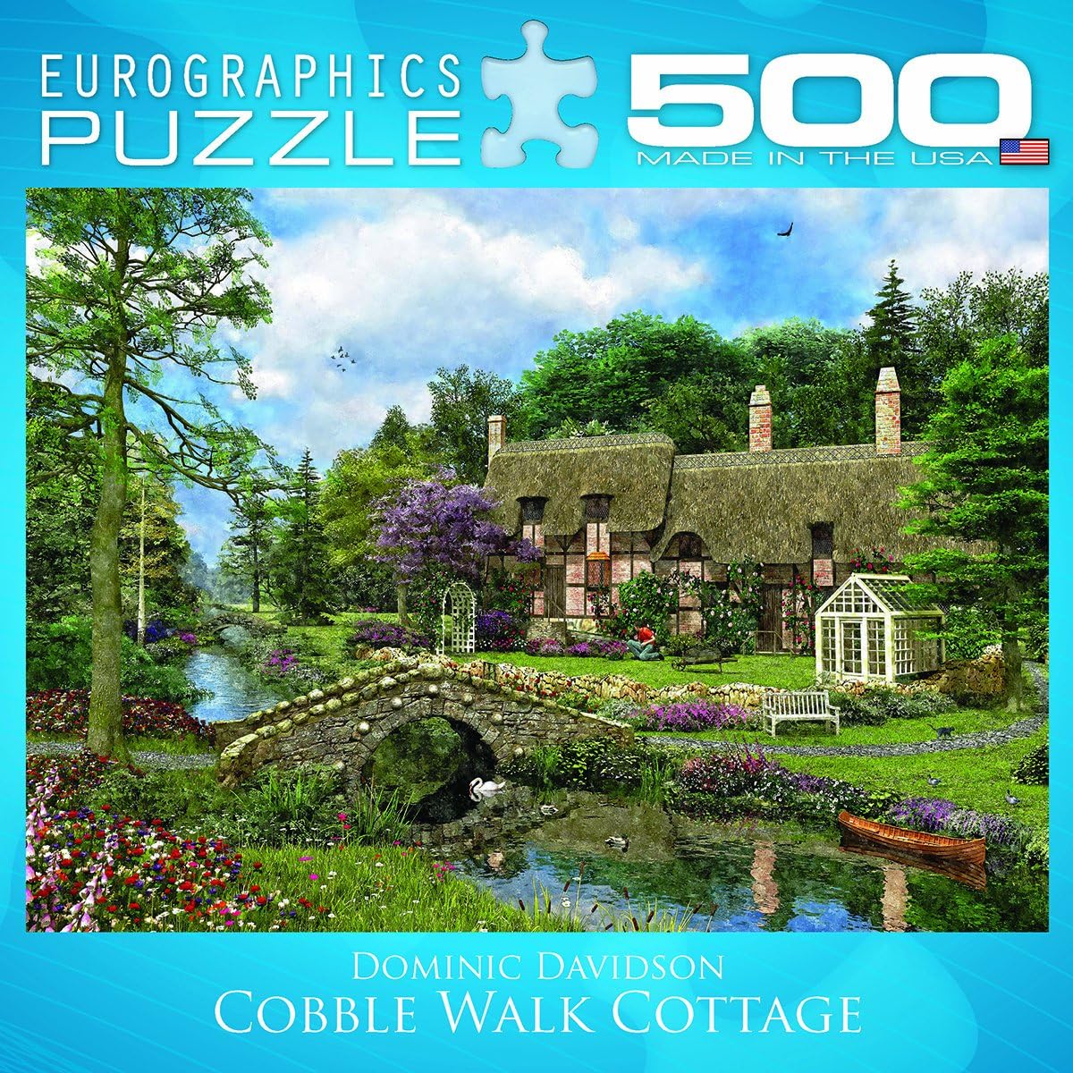 Cobble Walk Cottage 500 Large Piece Jigsaw Puzzle - Davison. Dominic 8500-0457_3