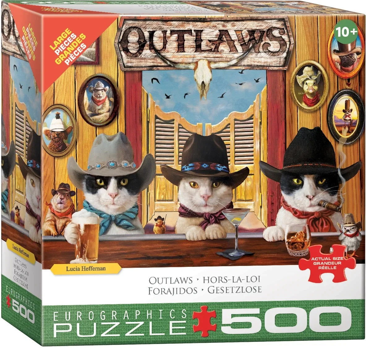 Eurographics Outlaws 500 Large Piece Jigsaw Puzzle - Heffernan. Lucia 20 8500-6052