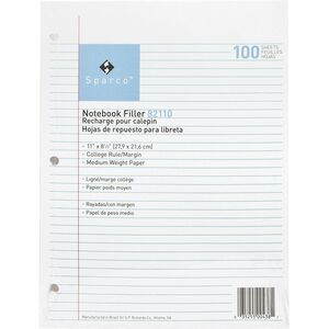 8.5X11 College Filler Paper 852-355