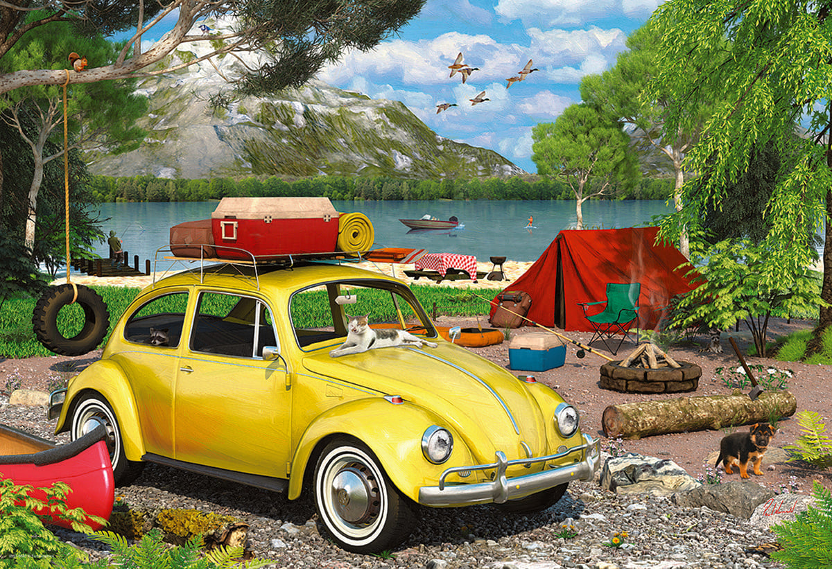 Vw Beetle Camping Tin 550 Piece Jigsaw Puzzle - Eurographics 8551-5691
