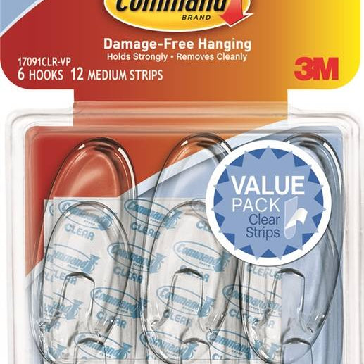 Medium Hooks, W/Adhesive 861-893