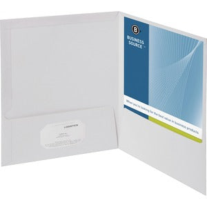 WHITE LAMINATED FOLDER (BOX OF 25) 890-435