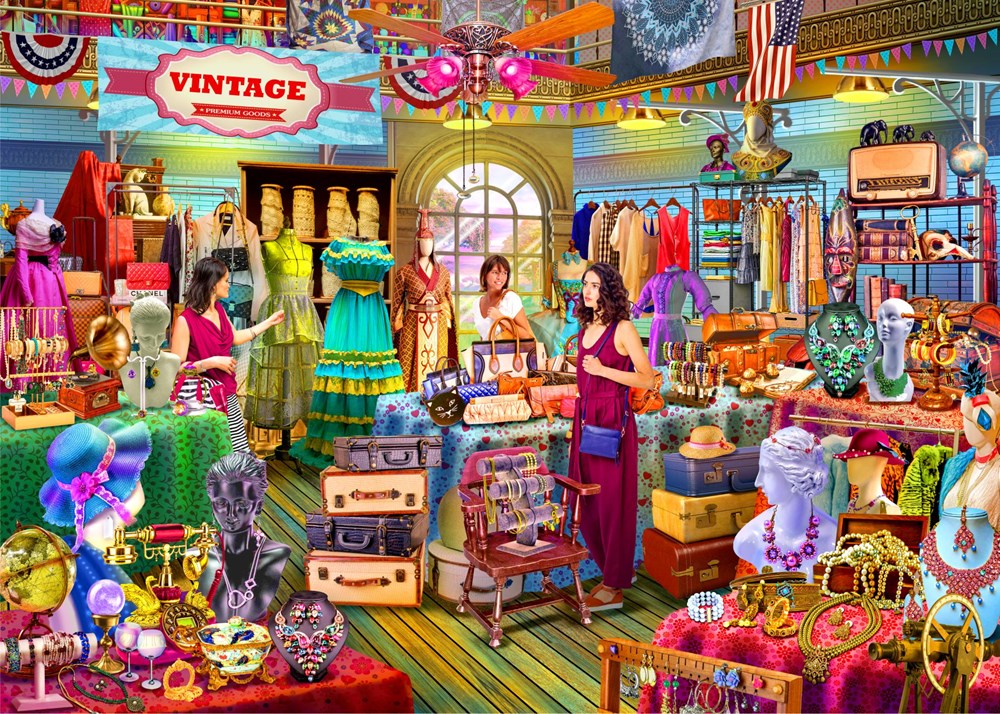Fancy Vintage 1000 Pc Puzzle 8906139540948