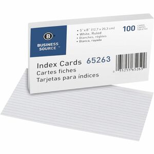 5X8 Ruled White Index Cards 901-585