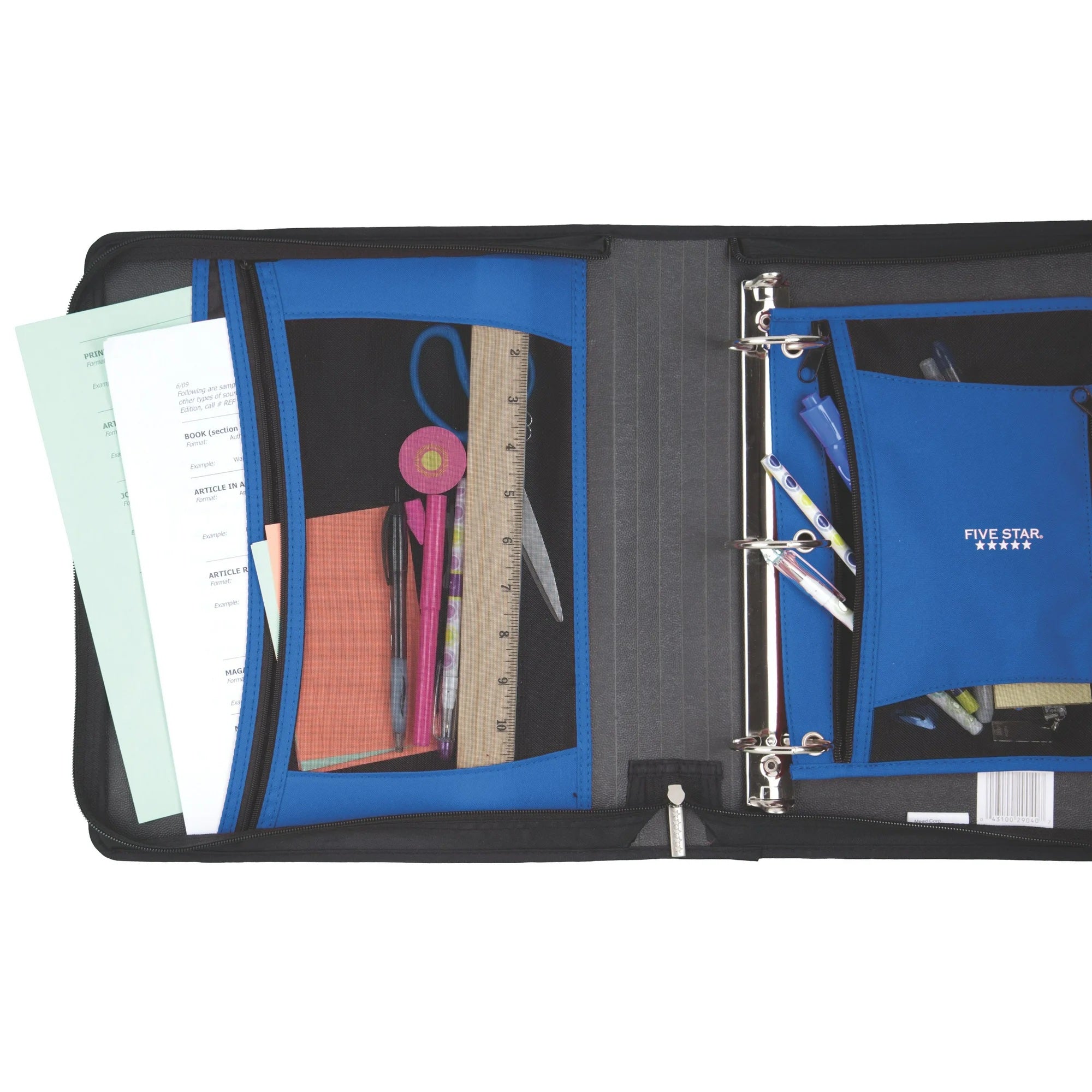 Five Star Xpanz 2" Zipper Binder, 380 Sheet Capacity, Assorted Colors (29040) 957-165_8_296a4333-ece2-411b-a249-2dee1b6205d0