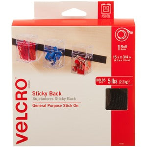 Adhesive Velcro Black 15' 965-394