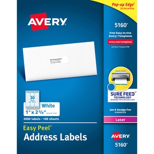 1X2.6 White Laser Labels 968-416