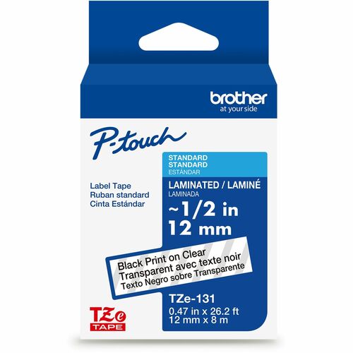 1/2" Blk On Clear Label Tape 969-234