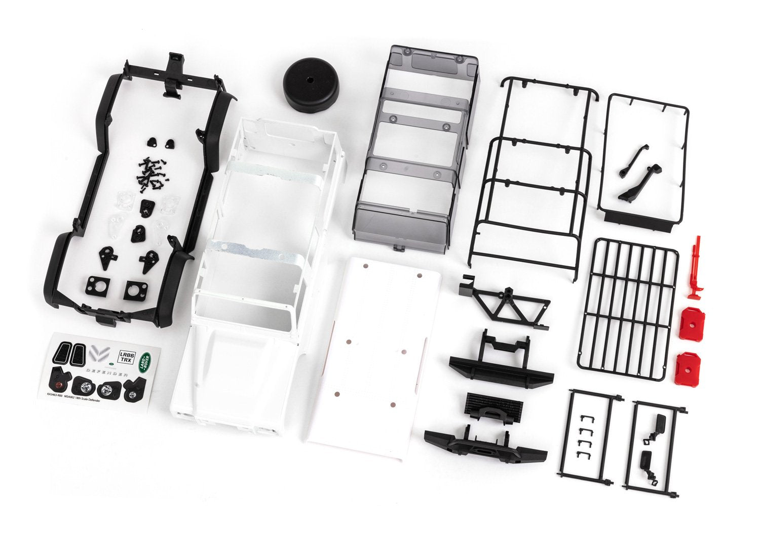 Traxxas Body, Land Rover Defender, Complete (Unassembled) White, Requires Paint 9712