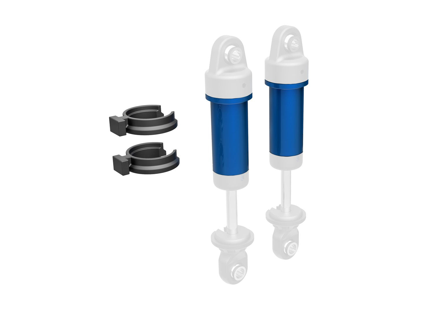 Traxxas 9763-Blue Trx4M Blue Aluminum Shock Bodies 9763-BLUE