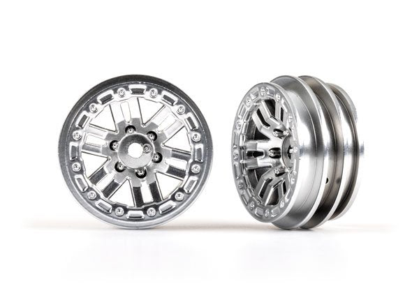 Trx-4M Wheels, 1.0" (Satin Chrome) (2) 9768-SATIN