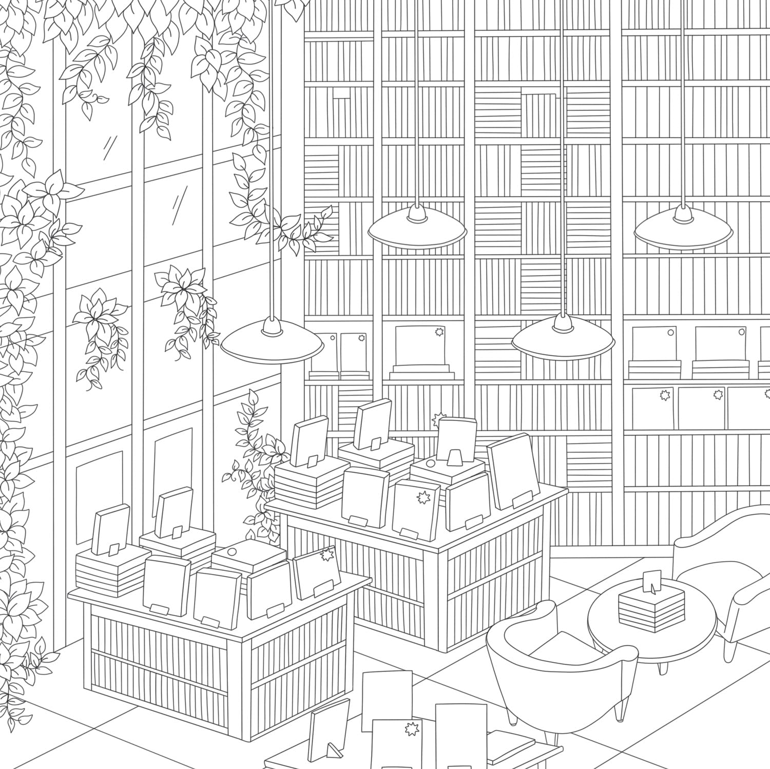 Cozy Bookshops: Colouring Book by Lau. Chrissy 9780008772758_5