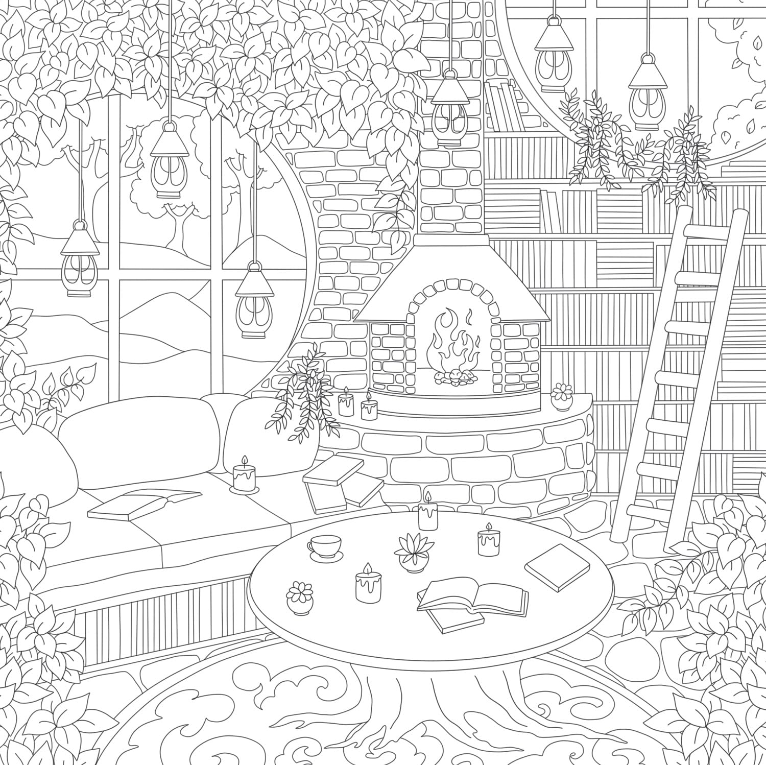 Cozy Bookshops: Colouring Book by Lau. Chrissy 9780008772758_6