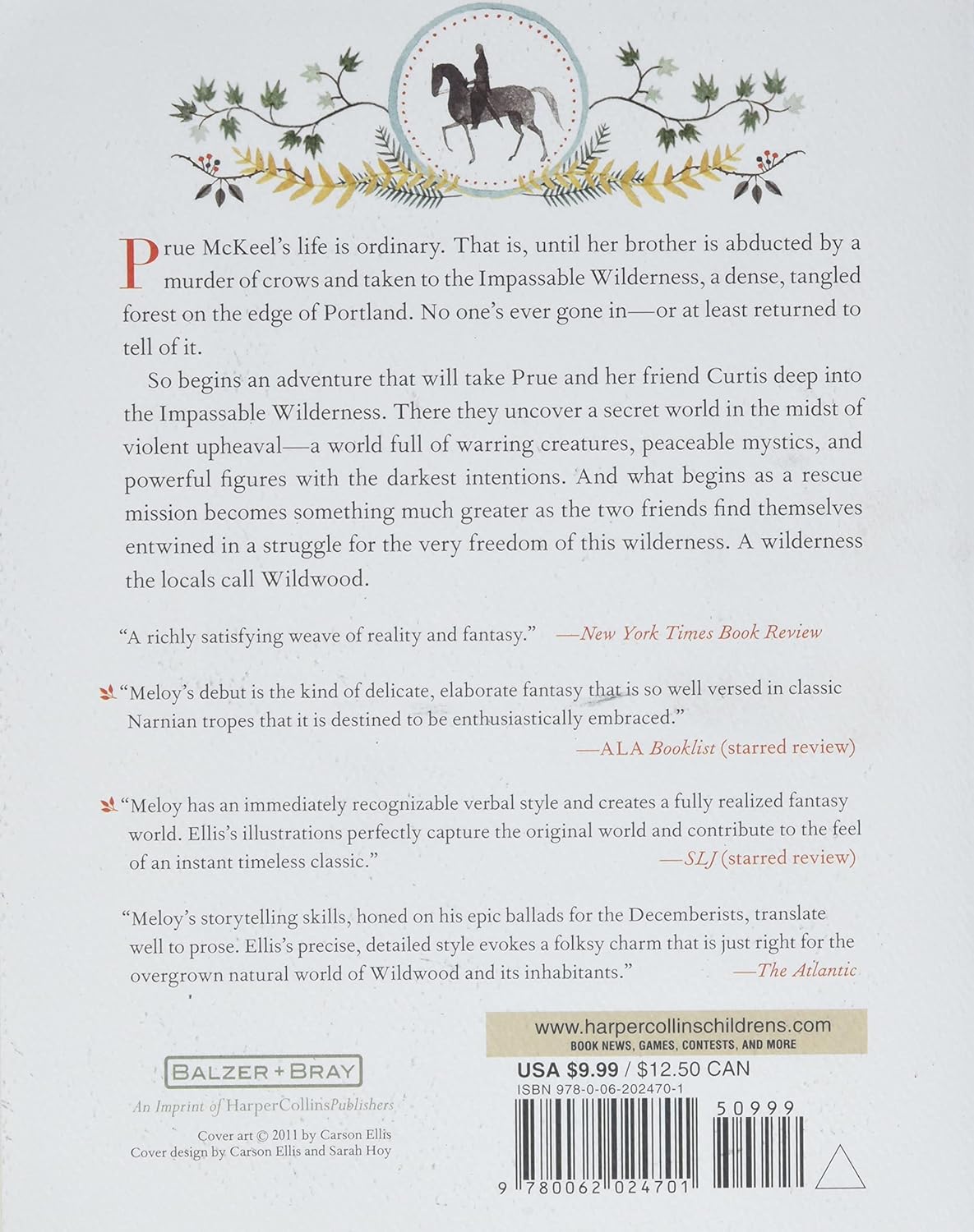 WILDWOOD (WILDWOOD CHRONICLES #1) - MELOY. COLIN; ELLIS. CARSON 9780062024701_1