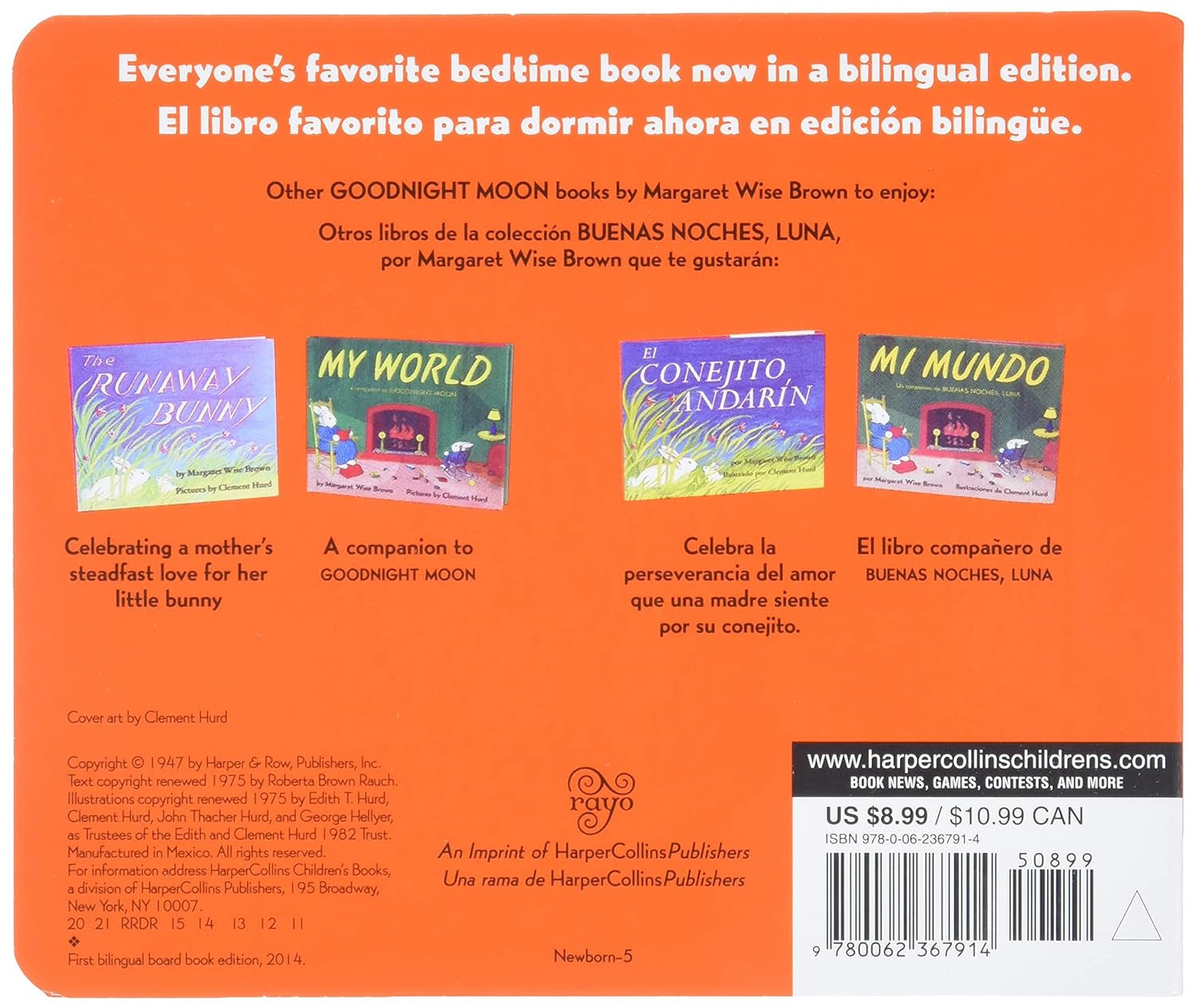 Goodnight Moon/Buenas Noches, Luna by Brown, Margaret Wise ; Hurd, Clement 9780062367914_1