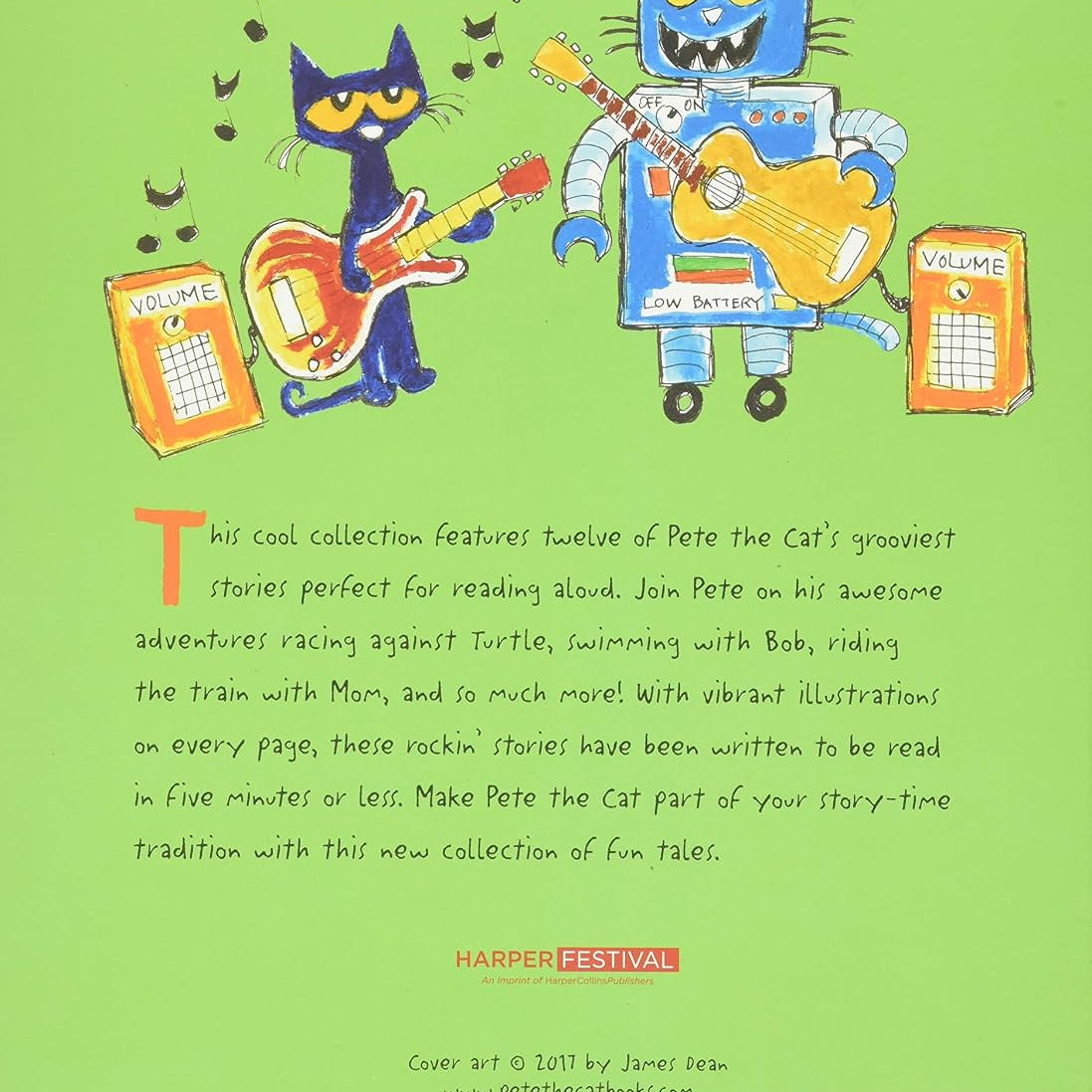 Pete The Cat: 5-Minute Pete The Cat Stories: Includes 12 Groovy Stories! by Dean 9780062470195_1