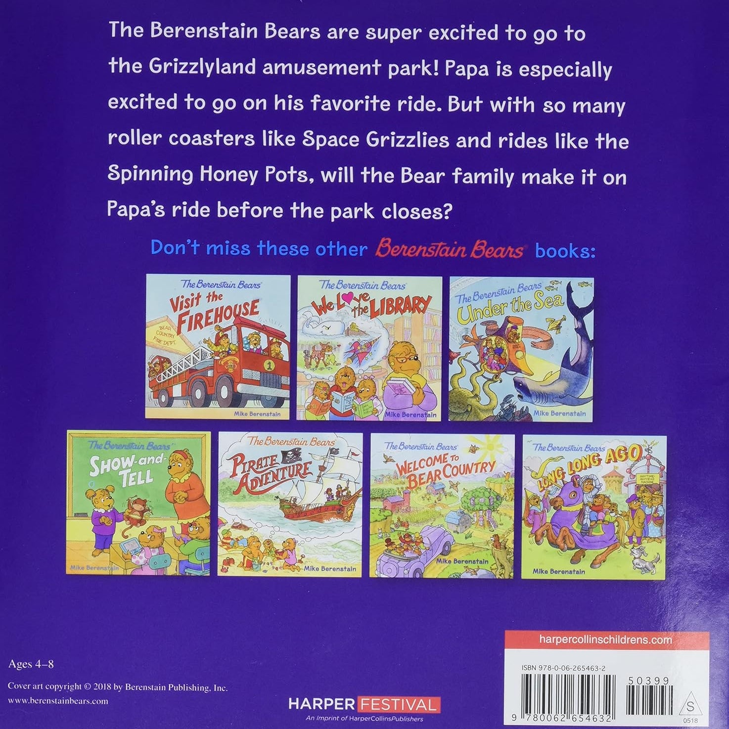The Berenstain Bears Visit Grizzlyland by Berenstain. Mike 9780062654632_1