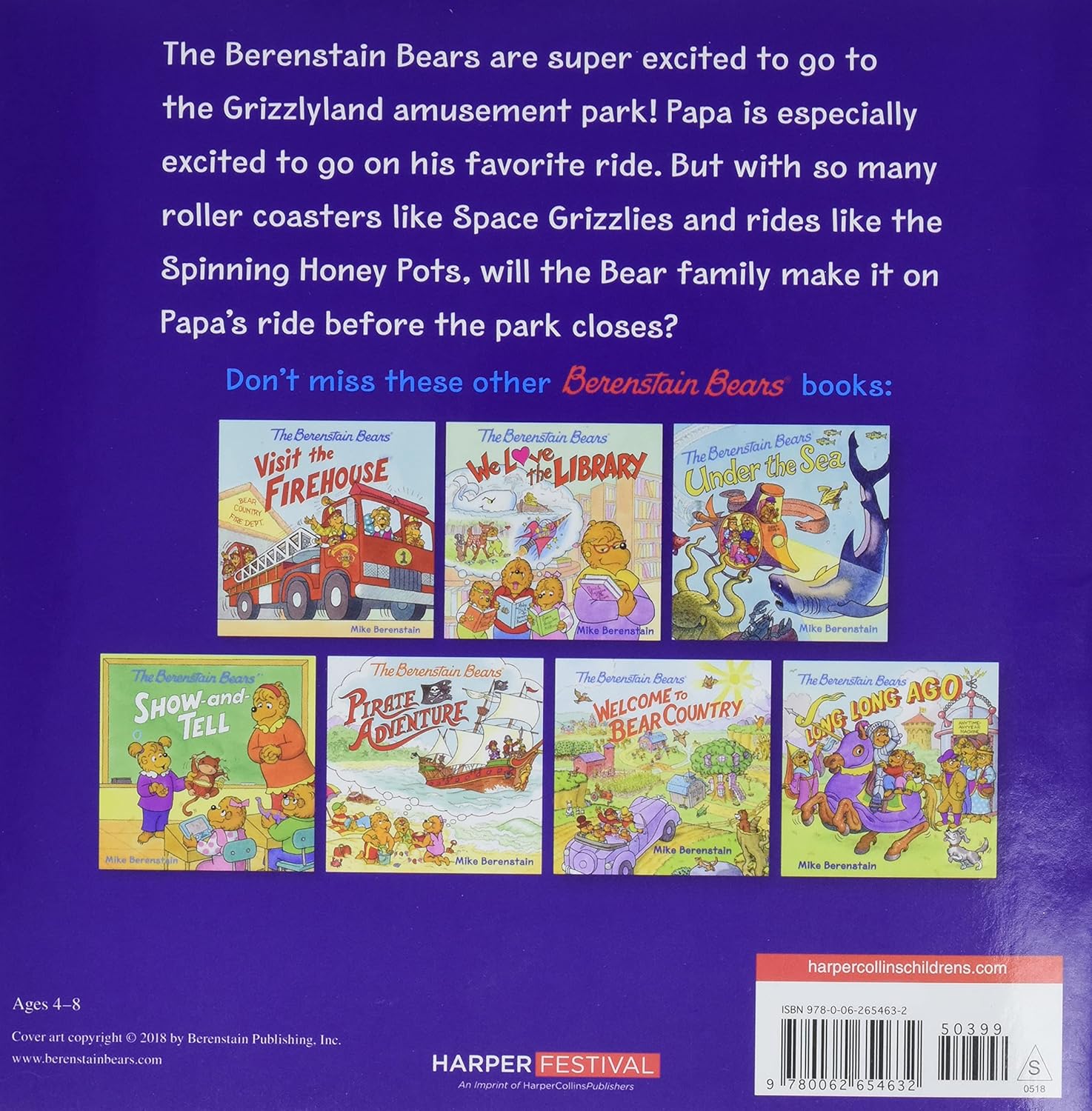The Berenstain Bears Visit Grizzlyland by Berenstain. Mike 9780062654632_1