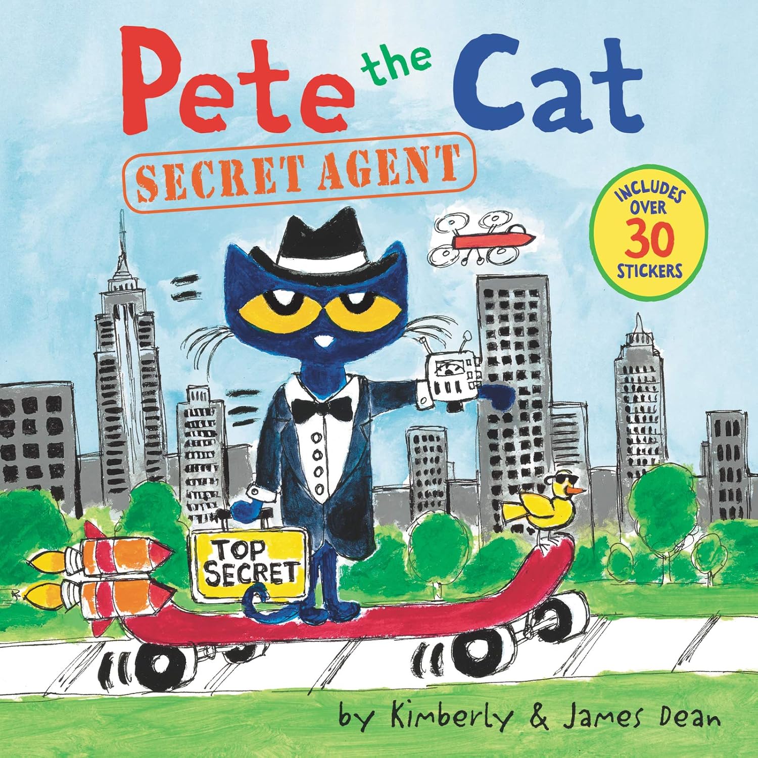 Pete The Cat: Secret Agent (Includes Over 30 Stickers!) by Dean. James & Kimberl 9780062868428