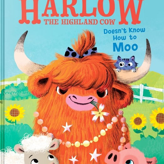 Available 09/29/26 Harlow the HIghland Cow Doesn't Know How to Moo by Hartman. Brooke, Illustrated 20 9780063513518