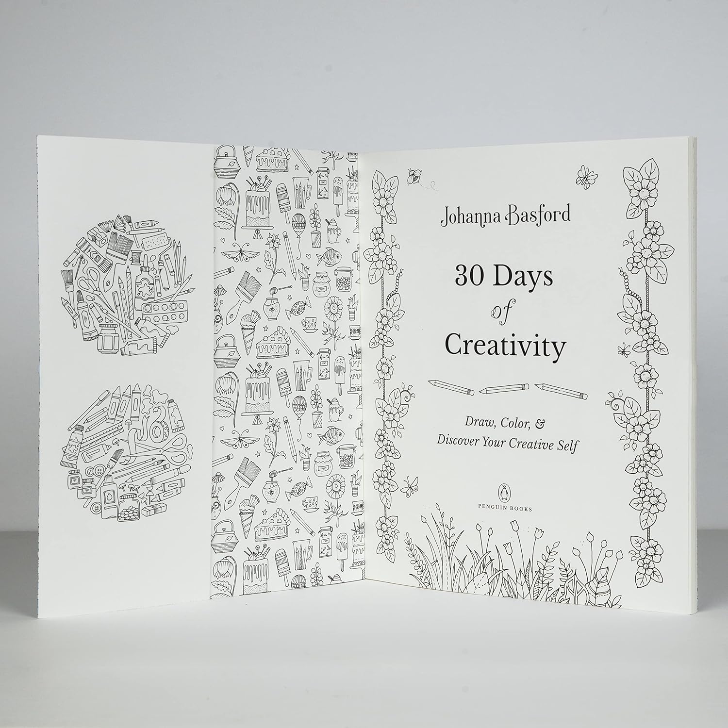 30 Days Of Creativity: Draw, Color, & Discover Your Creative Self by Basford. Jo 9780143136941_7
