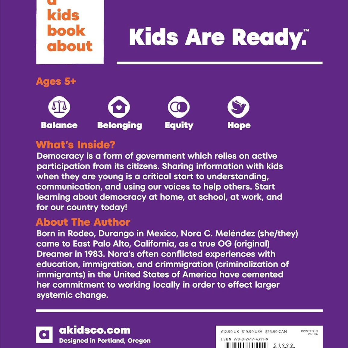A Kids Book About Democracy by Melendez. Nora 20 9780241743119_1