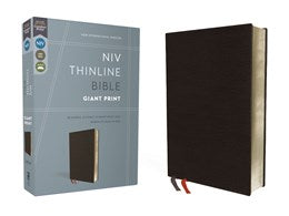 Niv Thinline Bible Giant Print Black Bonded Leather, Red Letter by Zondervan 9780310448594