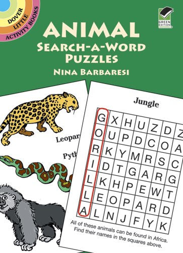 Animal Search-A-Word Puzzles by Barbaresi. Nina 9780486427676