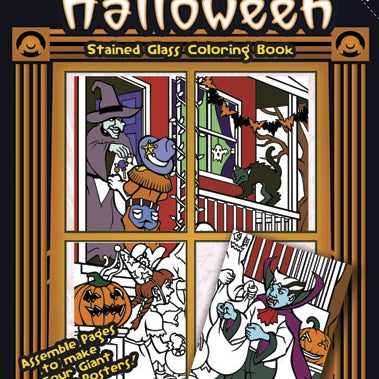 Halloween Build-A-Window Stained Glass Coloring Book- Roytman. Arkady 9780486483917