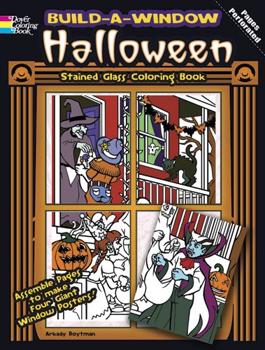 Halloween Build-A-Window Stained Glass Coloring Book- Roytman. Arkady 9780486483917