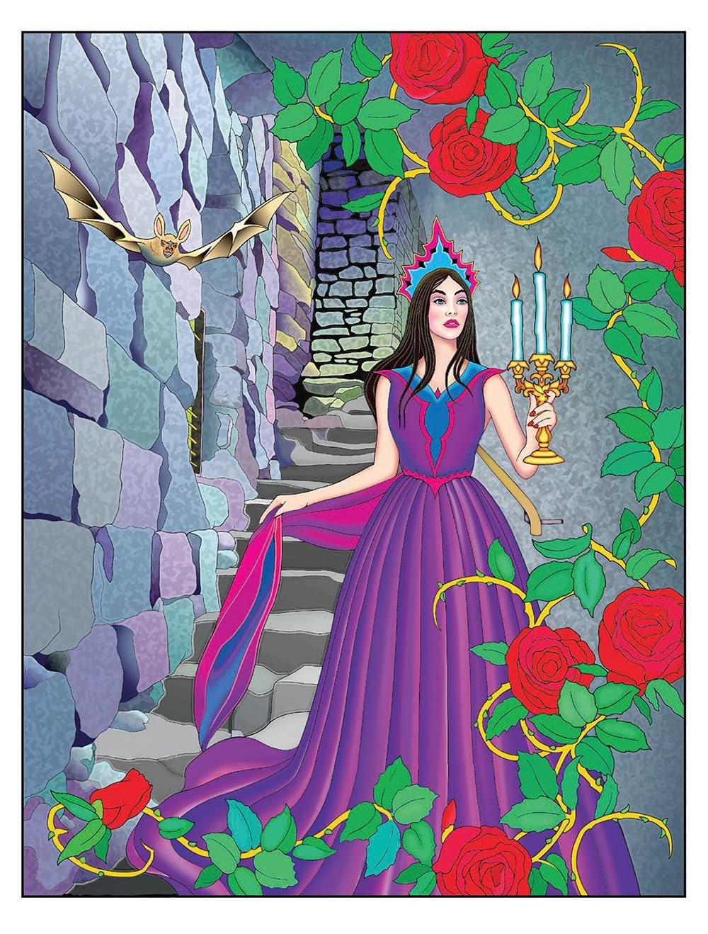 Creative Haven Gothic Fantasy Coloring Book by Noble. Marty 9780486848501_2