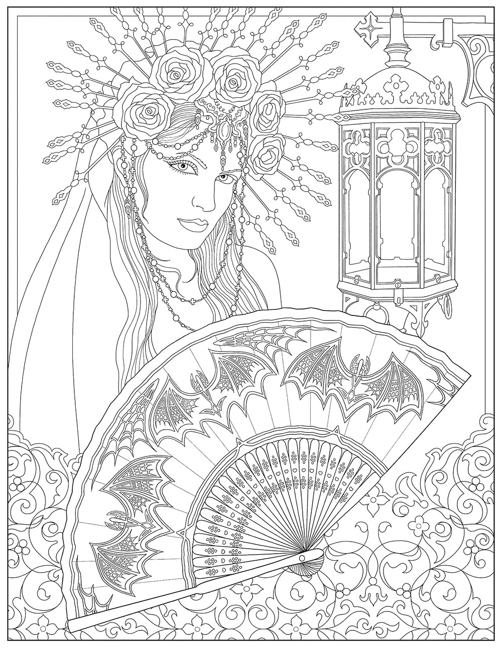 Creative Haven Gothic Fantasy Coloring Book by Noble. Marty 9780486848501_3