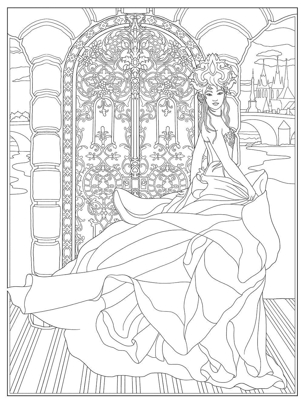 Creative Haven Gothic Fantasy Coloring Book by Noble. Marty 9780486848501_4