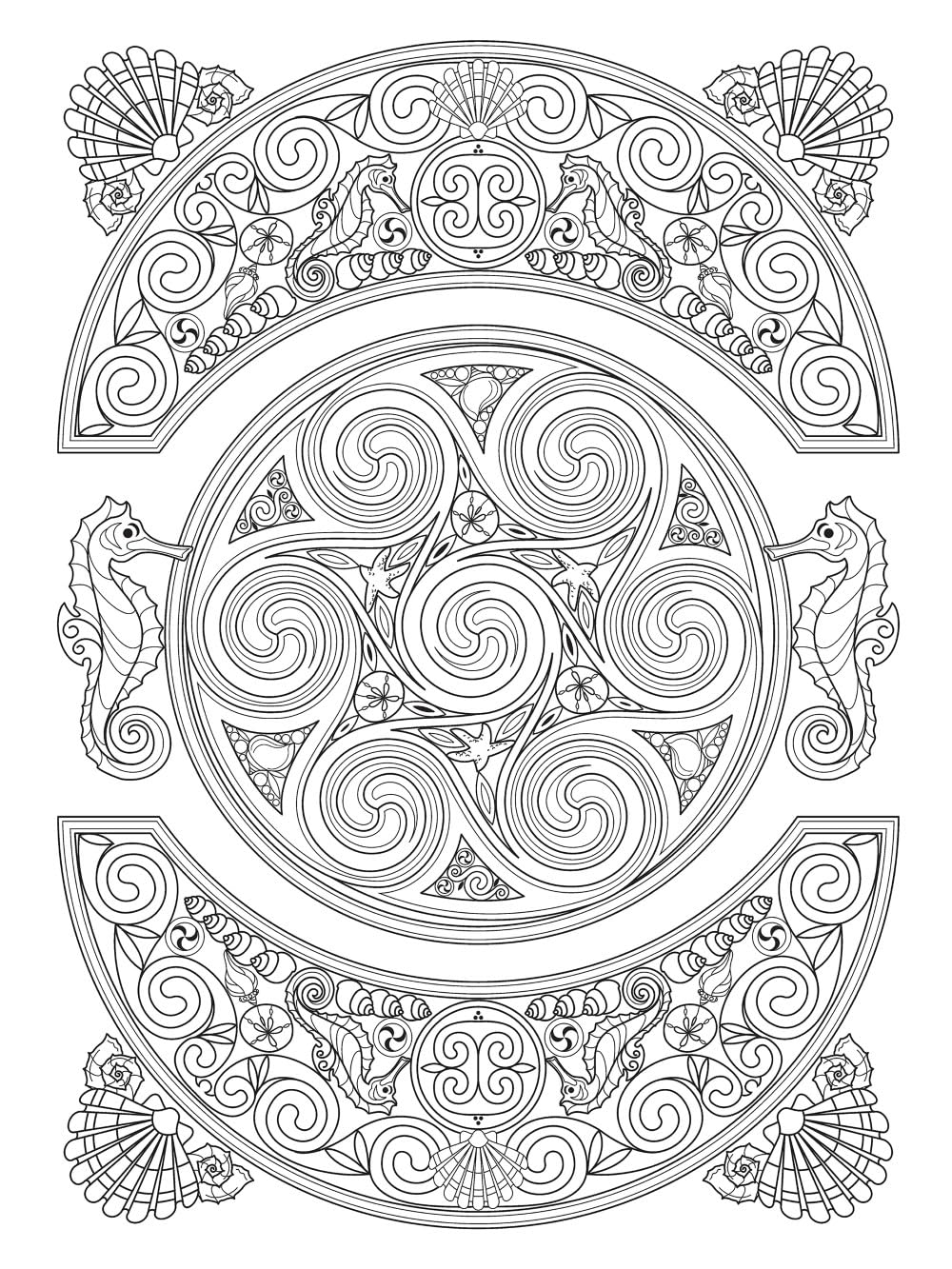 Creative Haven Celtic Nature Designs Coloring Book by Buziak. Cari 9780486850191_2