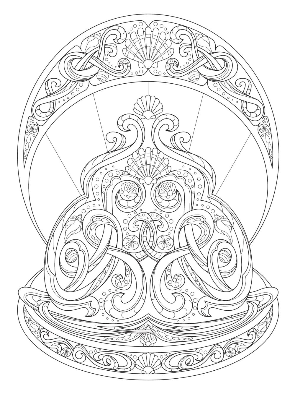 Creative Haven Celtic Nature Designs Coloring Book by Buziak. Cari 9780486850191_4