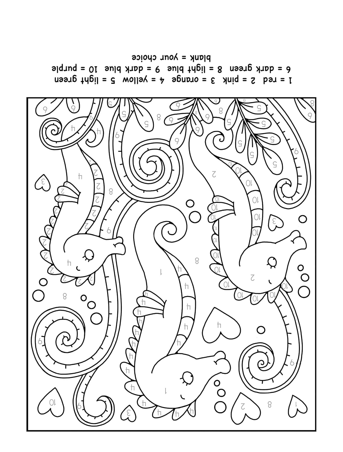 Super Cute Sea Life Coloring Book/Color By Number by Dahlen. Noelle 9780486850238_7