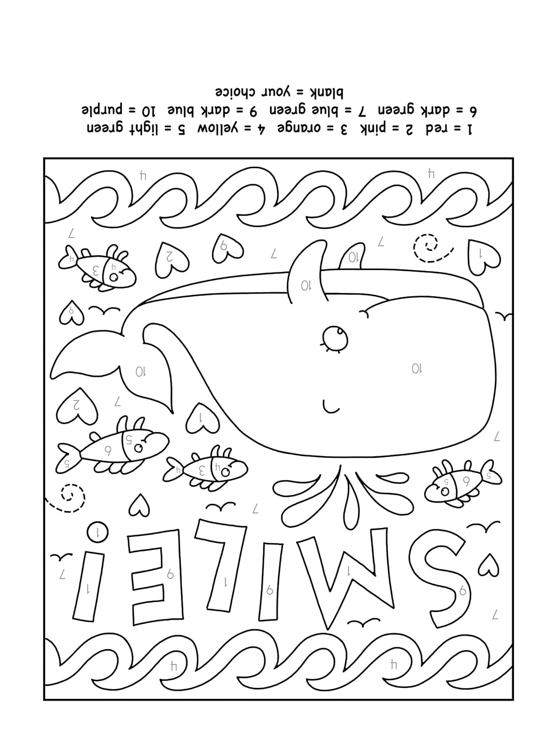 Super Cute Sea Life Coloring Book/Color By Number by Dahlen. Noelle 9780486850238_8