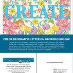 Creative Haven Beautiful Floral Alphabet Design Coloring Book by Noble. Marty 9780486850559_1