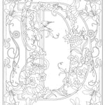 Creative Haven Beautiful Floral Alphabet Design Coloring Book by Noble. Marty 9780486850559_3