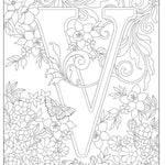 Creative Haven Beautiful Floral Alphabet Design Coloring Book by Noble. Marty 9780486850559_5