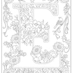 Creative Haven Beautiful Floral Alphabet Design Coloring Book by Noble. Marty 9780486850559_6