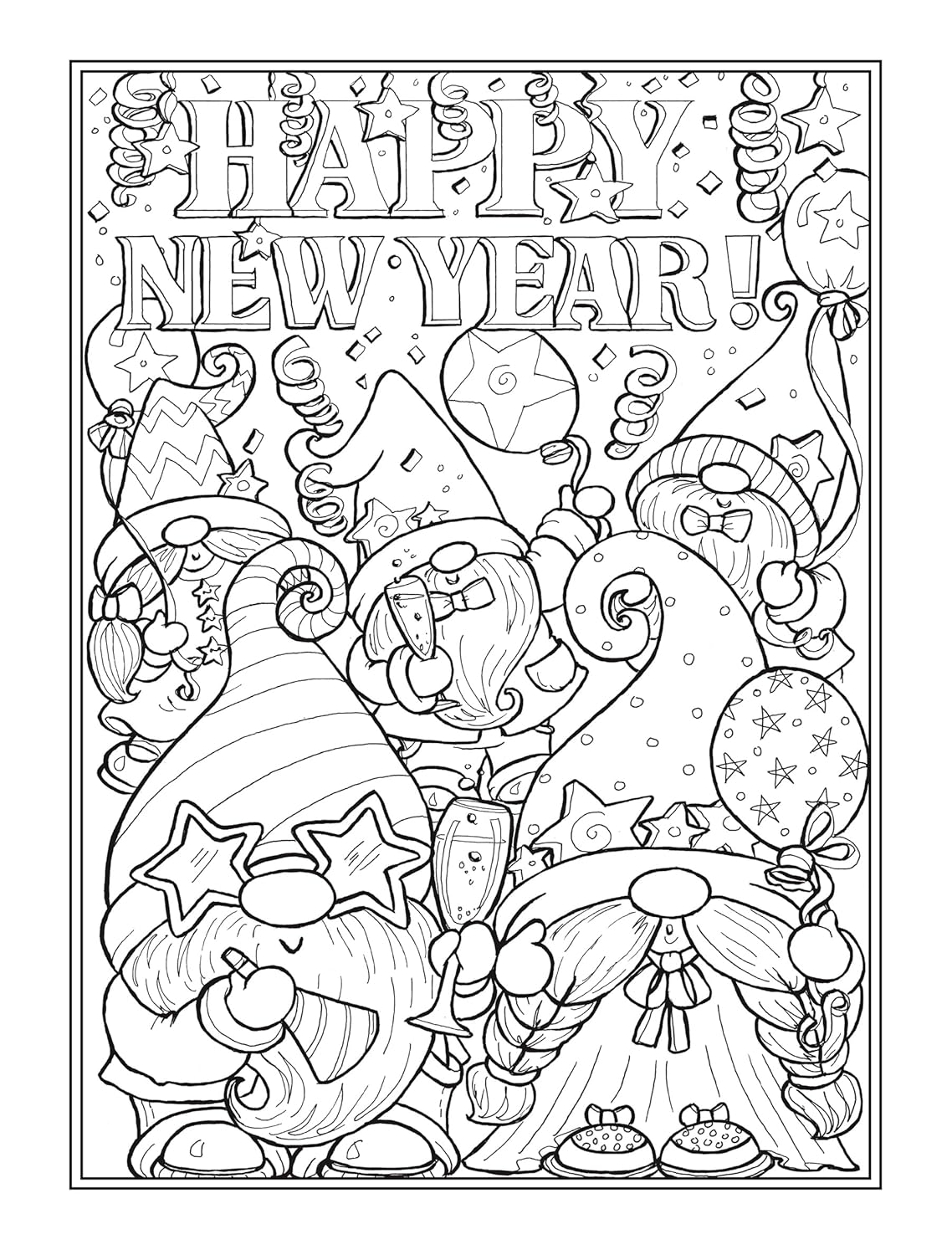 Whimsical Gnomes Coloring Book by Goodridge. Teresa 9780486852515_3