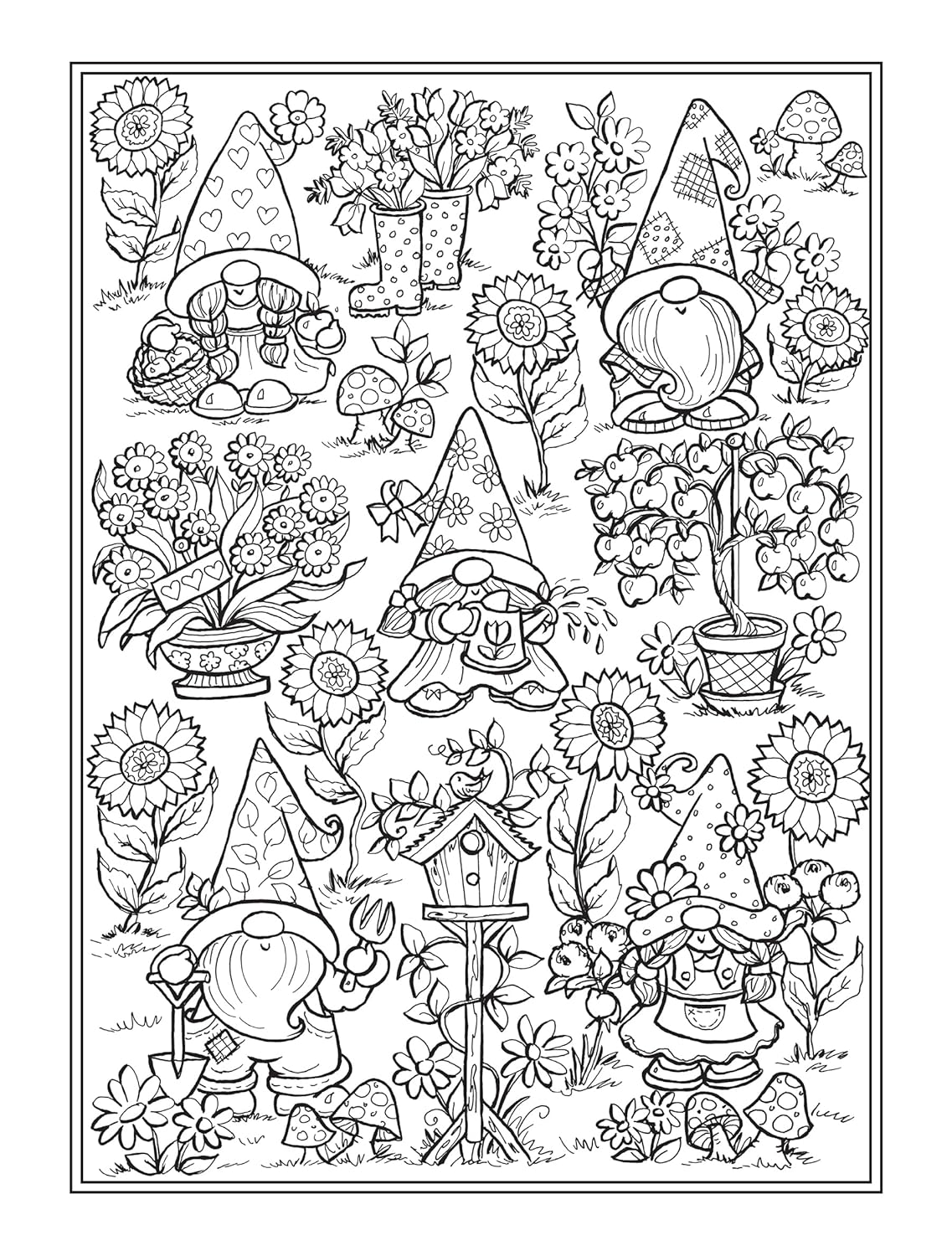Whimsical Gnomes Coloring Book by Goodridge. Teresa 9780486852515_4