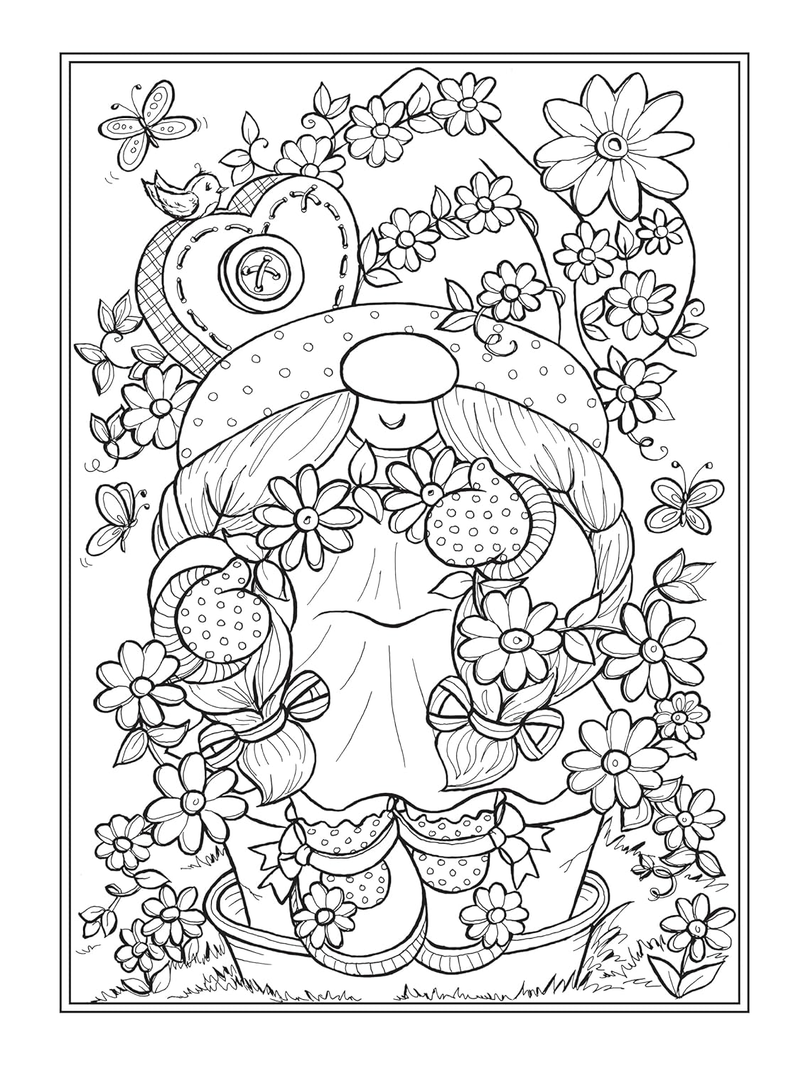 Whimsical Gnomes Coloring Book by Goodridge. Teresa 9780486852515_7