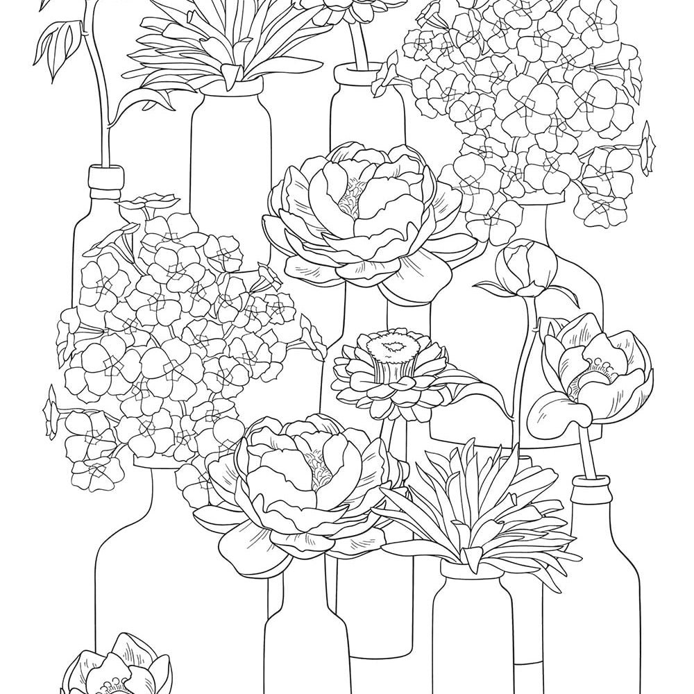 Beautiful Blooms Coloring Book by Mazurkiewicz. Jessica 9780486852768_1