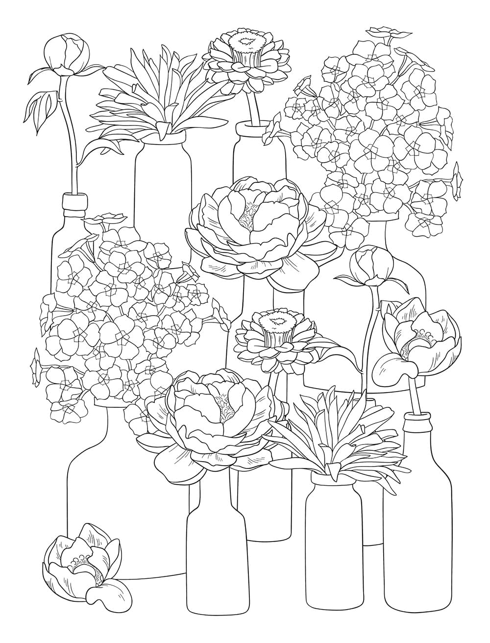 Beautiful Blooms Coloring Book by Mazurkiewicz. Jessica 9780486852768_1
