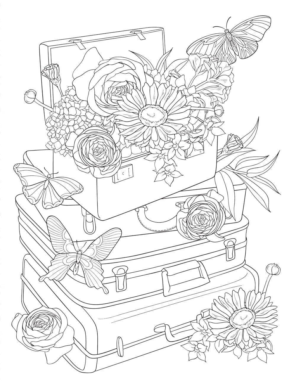 Beautiful Blooms Coloring Book by Mazurkiewicz. Jessica 9780486852768_3